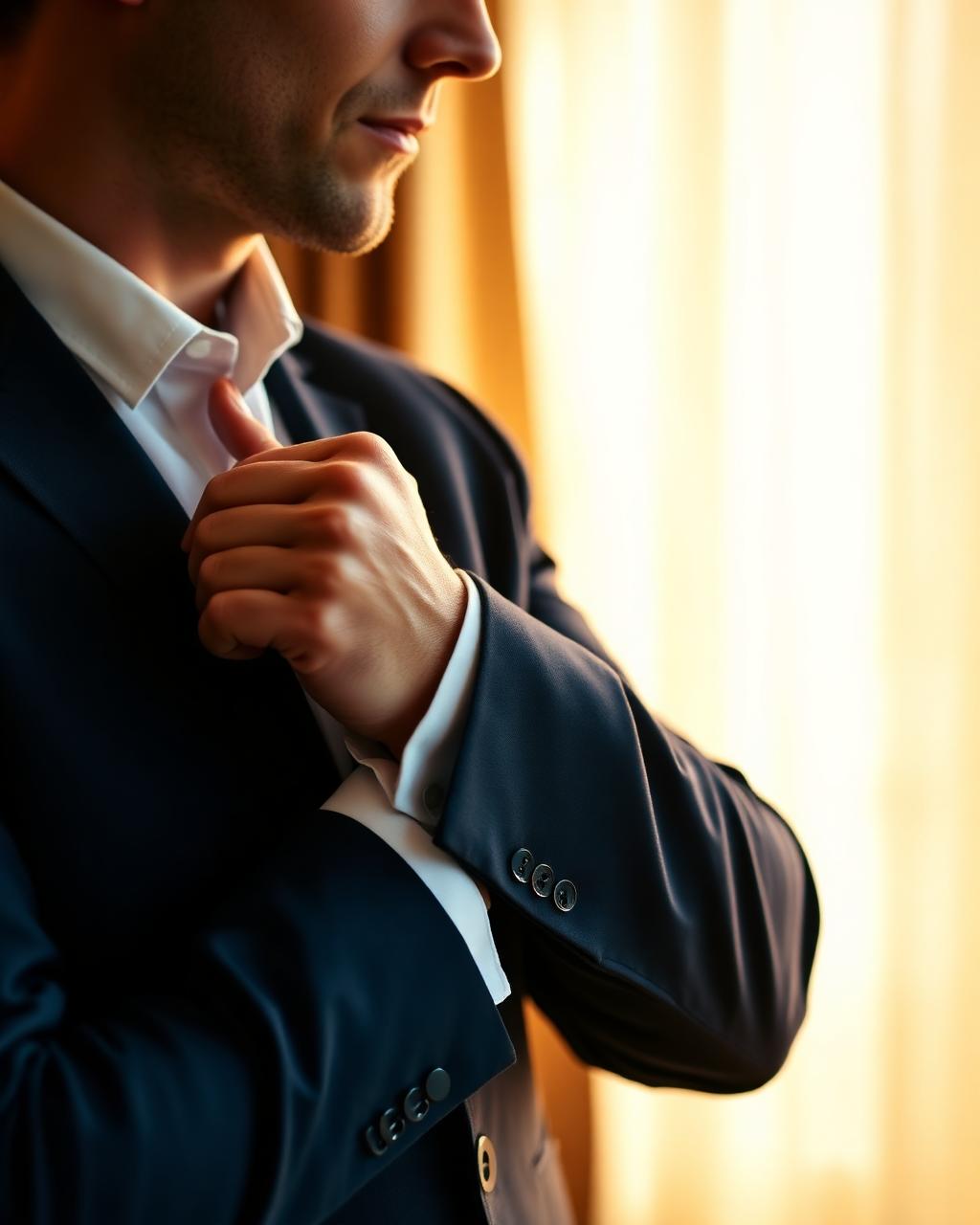 Suit and cufflinks